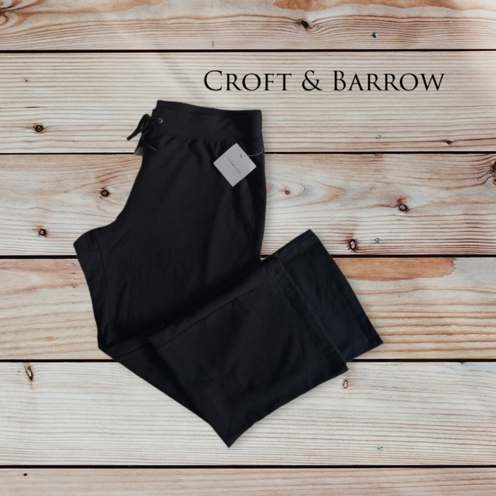 CROFT & BARROW Black Lounge Pants